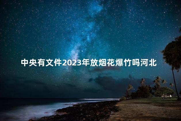 中央有文件2023年放烟花爆竹吗河北 2023年放假时间表